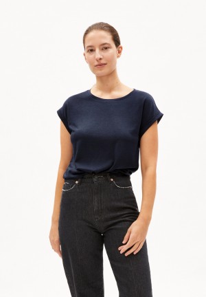 ARMEDANGELS JILAANA T-Shirt Regular Fit made of TENCEL™ Lyocell Mix Night Sky | WNIDFM-137