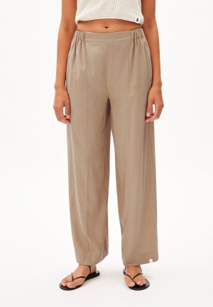 ARMEDANGELS JONVAALIE Woven Pants made of TENCEL™ Lyocell Mix Cinnamon Dust | VQAZFS-953