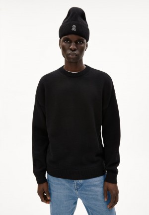 ARMEDANGELS JOVAAN Sweater Relaxed Fit made of Organic Cotton Negras | IMXURV-619