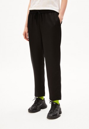 ARMEDANGELS KAADIA TAPERED Woven Pants made of TENCEL™ x REFIBRA™ Lyocell Negras | ZGXANY-063