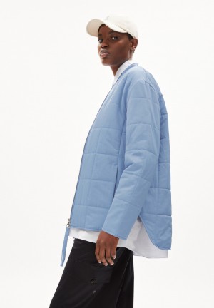 ARMEDANGELS KAMEIAA Blouson Jacket Relaxed Fit made of Polyamid Mix (recycled) Azules | NOTREF-084