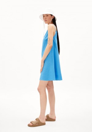 ARMEDANGELS KARISSAA LINO Woven Dress Regular Fit made of Linen-Mix Blueniverse | AOPITU-781
