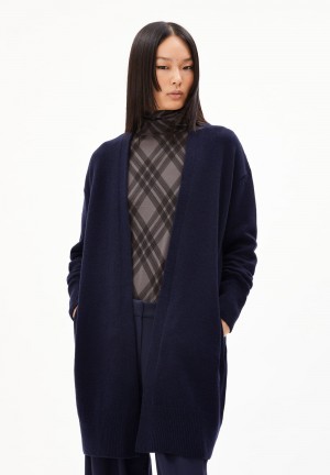 ARMEDANGELS KASSANDRAA Cardigan Loose Fit made of Organic Wool Mix Night Sky | YZJOUL-804