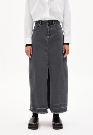 ARMEDANGELS KITAA DEMI Denim Skirt Slim Fit made of Organic Cotton Mix Murky | HMXUAO-853