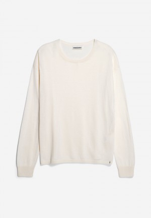 ARMEDANGELS LAARNI Pullover Loose Fit made of TENCEL™ Lyocell Mix Oatmilk | EKYPGO-830
