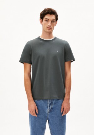 ARMEDANGELS LAARON Heavyweight T-Shirt Relaxed Fit made of Organic Cotton Space Steel | RWGHTY-804