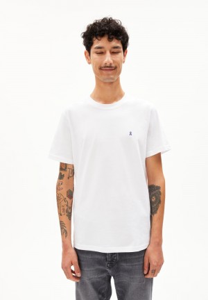 ARMEDANGELS LAARON Heavyweight T-Shirt Relaxed Fit made of Organic Cotton Blancas | WGSCON-215