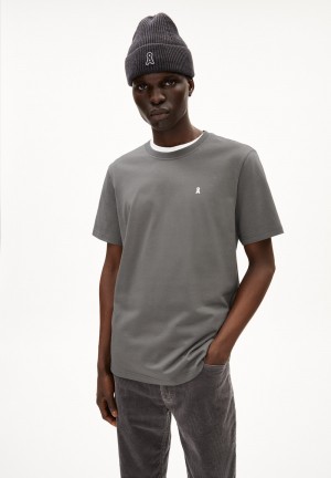 ARMEDANGELS LAARON Heavyweight T-Shirt Relaxed Fit made of Organic Cotton Iron Cast | RASVEX-320