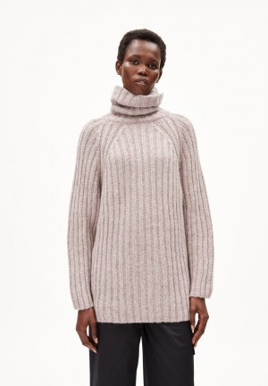 ARMEDANGELS LANESSAA Sweater Loose Fit made of Alpaca Wool Mix Rosas Verde Menta | XESOLV-684