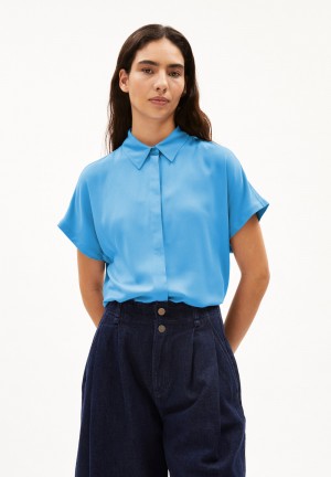 ARMEDANGELS LARISAANA Blouse Relaxed Fit made of LENZING™ ECOVERO™ Viscose Blueniverse | UCPDGI-401