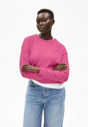 ARMEDANGELS LARUNAA Sweater Loose Fit made of Organic Cotton Mix Crushed Berry | YUGIMN-543