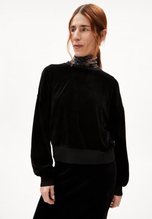 ARMEDANGELS LEDIANAA Sweatshirt Oversized Fit made of TENCEL™ Modal Mix Negras | PEVHKM-384