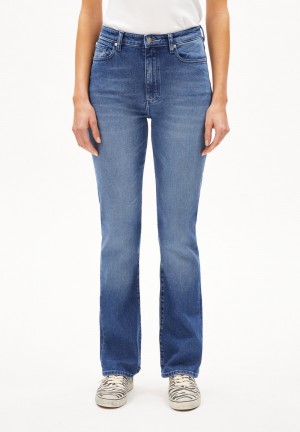 ARMEDANGELS LINNAA Boot Cut High Waist made of Organic Cotton Mix Cenote | ADBJNE-517