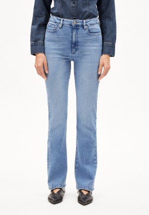 ARMEDANGELS LINNAA Jeans Boot Cut High Waist Organic Cotton Mix X-Stretch Azules | QZGEJS-013