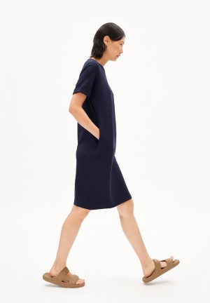 ARMEDANGELS MAAILANA Jersey Dress Regular Fit made of LENZING™ ECOVERO™ Mix Night Sky | OIBRWN-456