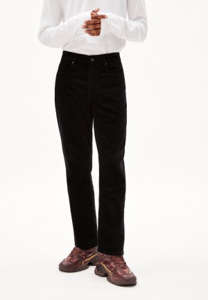 ARMEDANGELS MAAKX CORDUROY Woven Pants made of Organic Cotton Mix Negras | PVHRZC-480