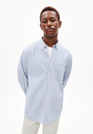 ARMEDANGELS MAARCES Shirt Relaxed Fit made of Organic Cotton Azules | VRTABJ-693