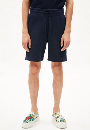 ARMEDANGELS MAARCO COMFORT Sweat Shorts made of Organic Cotton Mix Night Sky | OHZNJB-057