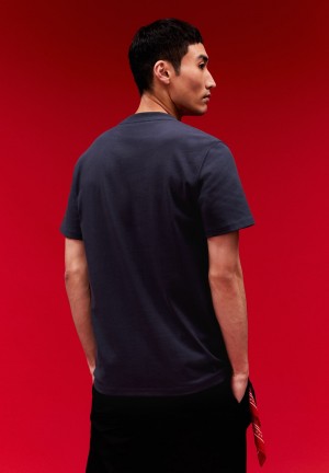 ARMEDANGELS MAARKOS FC Heavyweight T-Shirt Relaxed Fit made of Organic Cotton Mix Night Sky | GJRCXI-758
