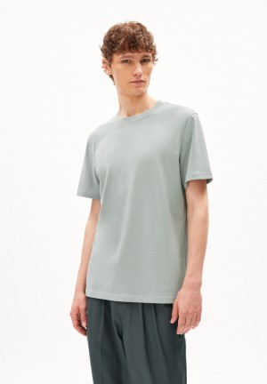 ARMEDANGELS MAARKOS Heavyweight T-Shirt Relaxed Fit made of Organic Cotton Mix Morning Dew | DETKWS-452