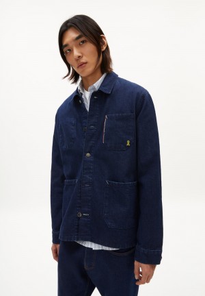 ARMEDANGELS MAARLO DEMI SELV Denim Jacket Regular Fit made of Organic Cotton Mix Rinse | VSTWQL-389