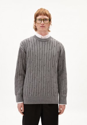 ARMEDANGELS MAASIMES Sweater Regular Fit made of Merino-Wool Mix Gris | MHSVXJ-271