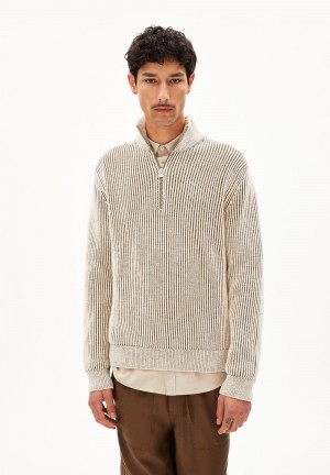 ARMEDANGELS MAATEY Sweater Regular Fit made of Organic Cotton Oatmilk-dried Moss | CXOZJD-483