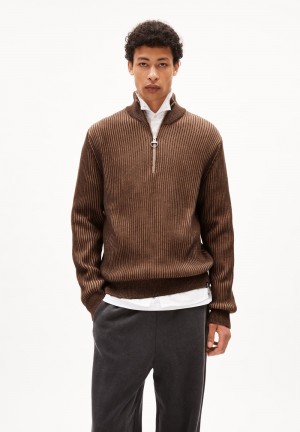 ARMEDANGELS MAATEY Sweater Regular Fit made of Organic Cotton Earth-cinnamon Dust | VBUMOE-695