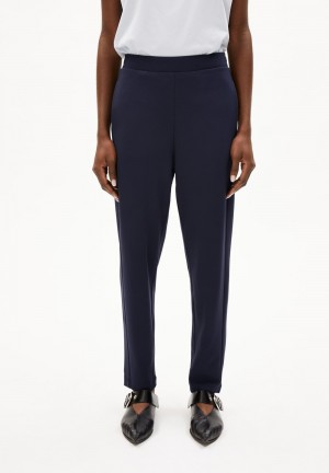 ARMEDANGELS MAGDAALENA Jersey Pants made of LENZING™ ECOVERO™ Mix Night Sky | JSIHUD-470