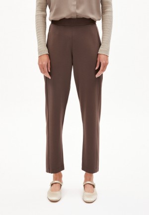 ARMEDANGELS MAGDAALENA Jersey Pants made of LENZING™ ECOVERO™ Mix Warm Slate | ESFLTQ-186