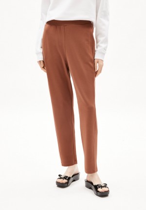 ARMEDANGELS MAGDAALENA Jersey Pants made of LENZING™ ECOVERO™ Mix Nutshell | YMOZFR-105