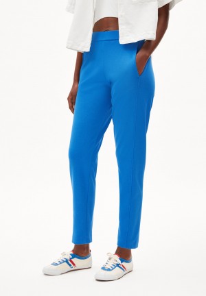 ARMEDANGELS MAGDAALENA Jersey Pants made of LENZING™ ECOVERO™ Mix Azules | VFGZYQ-904