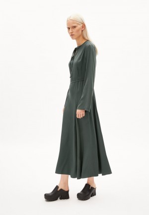 ARMEDANGELS MARIOLAANA Woven Dress Regular Fit made of LENZING™ ECOVERO™ Viscose Space Steel | YGBRAP-712