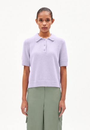 ARMEDANGELS MATILDIAAS Sweater Regular Fit made of Organic Cotton Mix Lavanda Verde Menta | MHFXZV-089