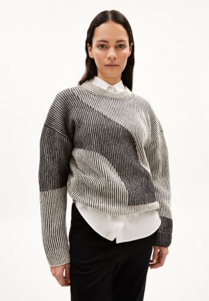 ARMEDANGELS MAYRAA VANISE Sweater Loose Fit made of Organic Wool Mix Blancas | EFINKQ-915