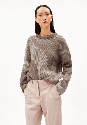 ARMEDANGELS MAYRAA VANISE Sweater Loose Fit made of Organic Wool Mix Cinnamon Dust Melange-oatmilk | DFHQXE-872