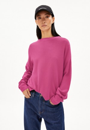 ARMEDANGELS MERINAA LINKS LINKS Sweater Loose Fit made of Organic Cotton Crushed Berry | DRTMON-483