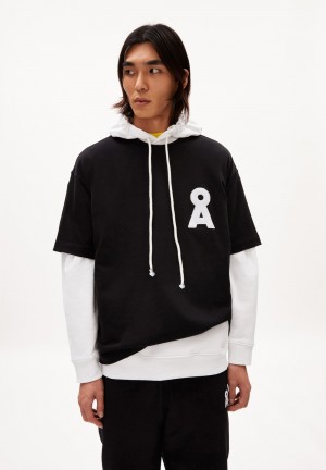 ARMEDANGELS MIKAAS ICONIC CAPSULE Heavyweight T-Shirt Oversized Fit made of Organic Cotton Mix Negras | IKHECF-015