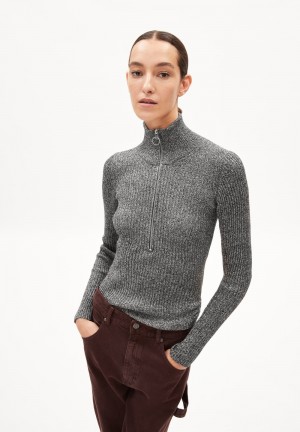 ARMEDANGELS MIKAELAA CLEAN UP Sweater Slim Fit made of Organic Cotton Mix Black-undyed | KOLABQ-439