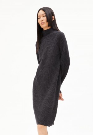 ARMEDANGELS MILLAANA Knit Dress Relaxed Fit made of Organic Wool Mix Steel Melange | WDCHBX-916