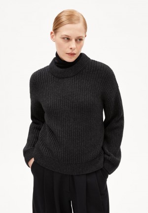 ARMEDANGELS MIYAAR SOLID Sweater Loose Fit made of Organic Wool Mix Steel Melange | ZGAOCS-256