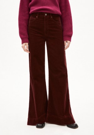ARMEDANGELS MURLIAA CORDUROY Woven Pants made of Organic Cotton Mix Cranberry Juice | KGDVWN-817