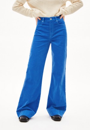 ARMEDANGELS MURLIAA CORDUROY Woven Pants made of Organic Cotton Mix Azules | TGEMFX-430