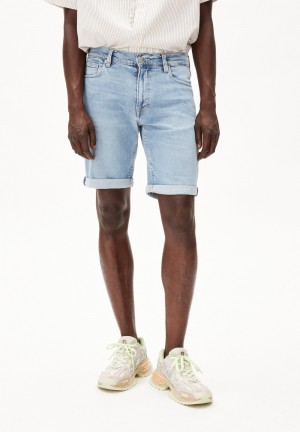 ARMEDANGELS NAAILO HEMP Denim Shorts made of Organic Cotton Hemp Mix Azules | IUZTAK-157