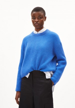 ARMEDANGELS NAARUKO Sweater Loose Fit made of Organic Wool Mix Azules | HVDAYN-570