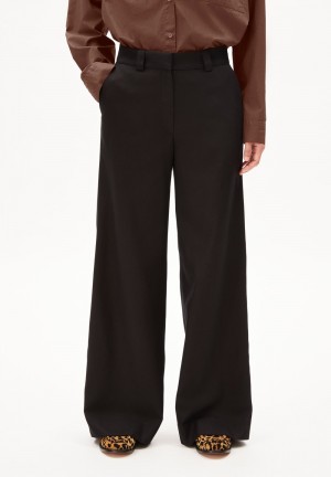 ARMEDANGELS NAGASSAA Woven Pants made of TENCEL™ Lyocell Mix Negras | RVMSFX-892