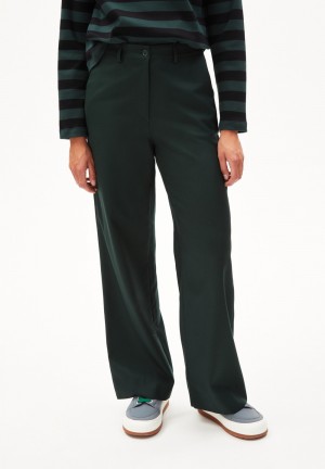 ARMEDANGELS NAGISAA Pants Regular Fit made of Organic Cotton Mix Verde Menta | MICQKJ-672
