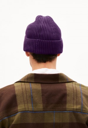 ARMEDANGELS NILDAAO COTTON Beanie made of Organic Cotton Azules | AFLUZH-067