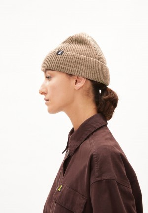 ARMEDANGELS NILDAAO COTTON Beanie made of Organic Cotton Cinnamon Dust | KUSBTV-350