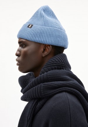 ARMEDANGELS NILDAAO COTTON Beanie made of Organic Cotton Azules | XDYCBQ-652